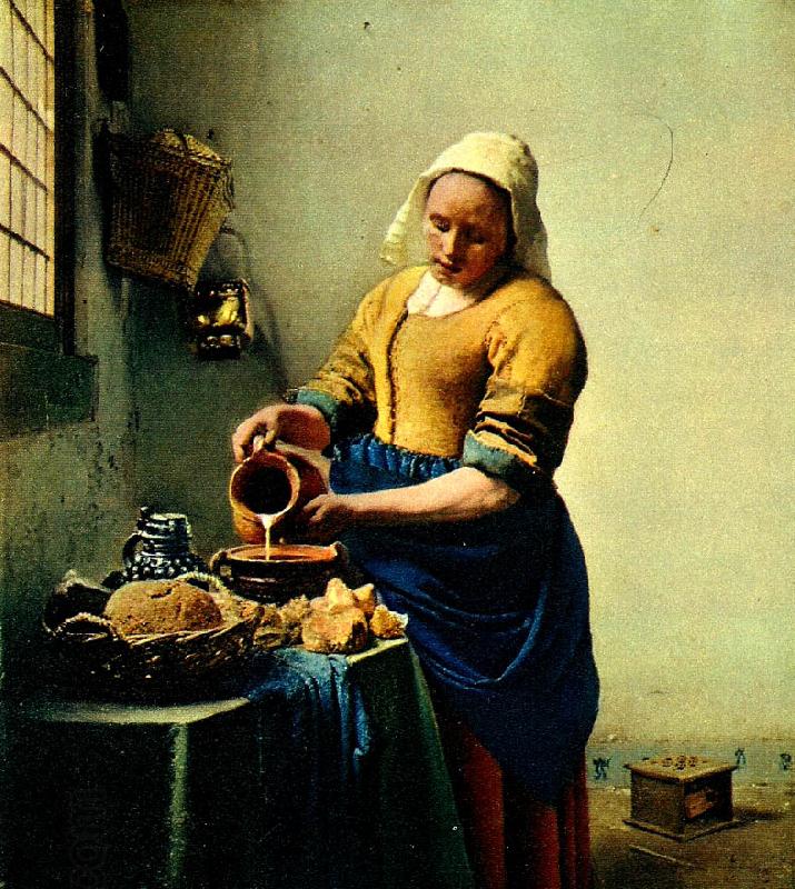 Jan Vermeer mjolkpigan China oil painting art